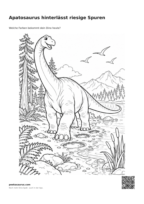 Apatosaurus hinterlässt riesige Spuren