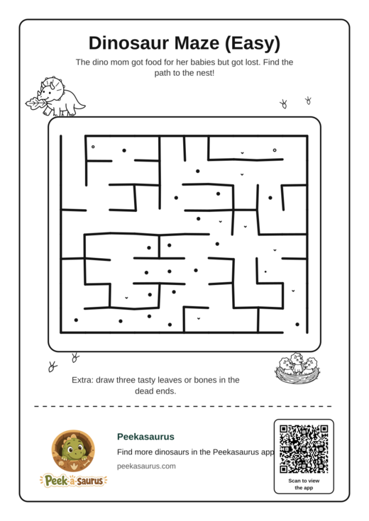 Dinosaur Maze (Easy)